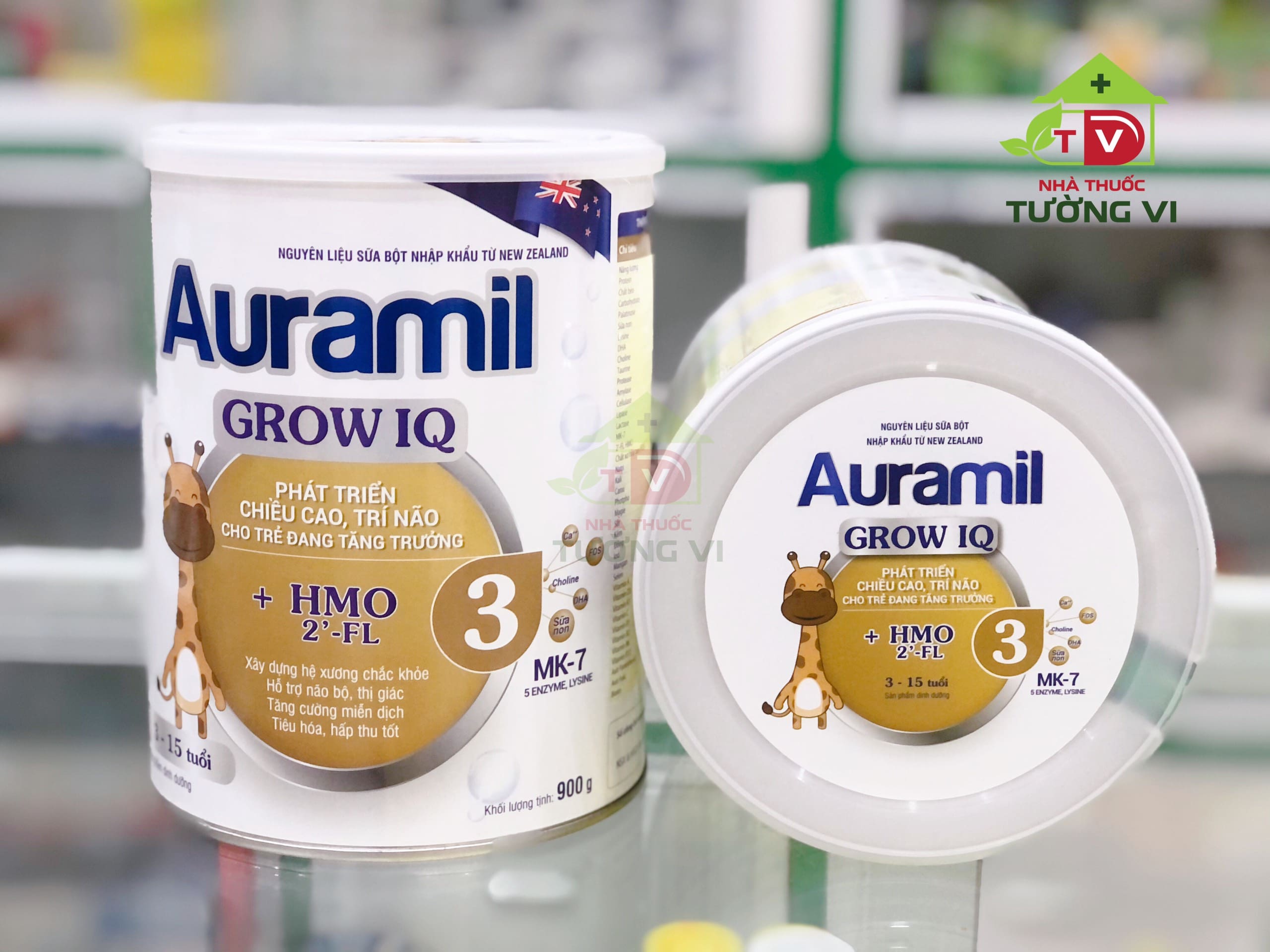 Sữa Auramil Grow IQ 3 - Sản phẩm dinh dưỡng phát triển chiều cao, trí não cho trẻ từ 3-15 tuổi