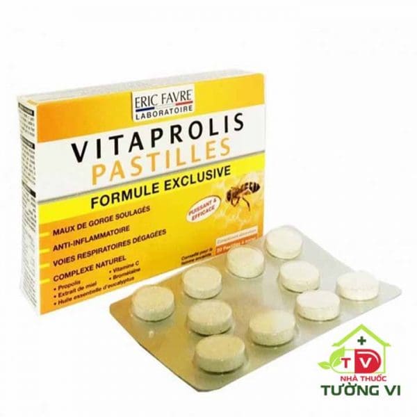 Viên ngậm ho Vitaprolis Lozenges - Hỗ trợ làm giảm viêm đường hô hấp trên