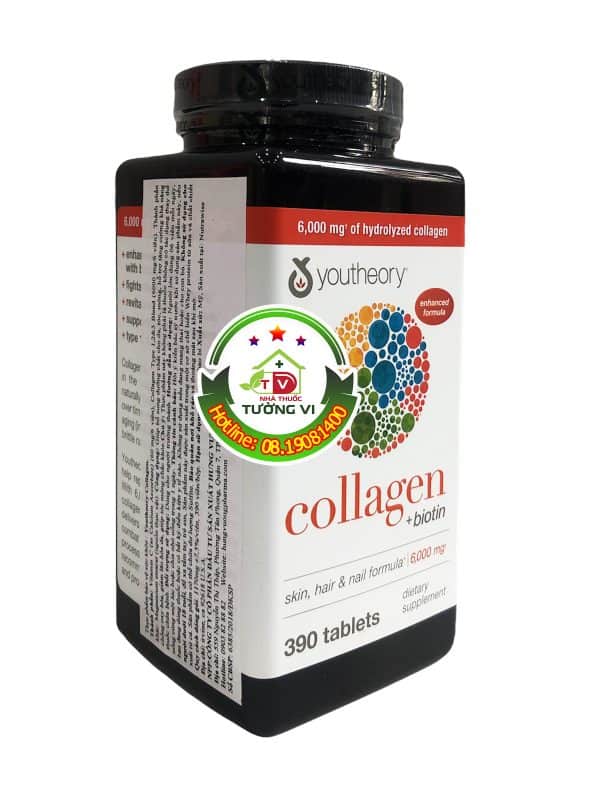 Youtheory Collagen 390 viên - Tăng cường khả năng chống oxy hóa, giảm lão hóa da