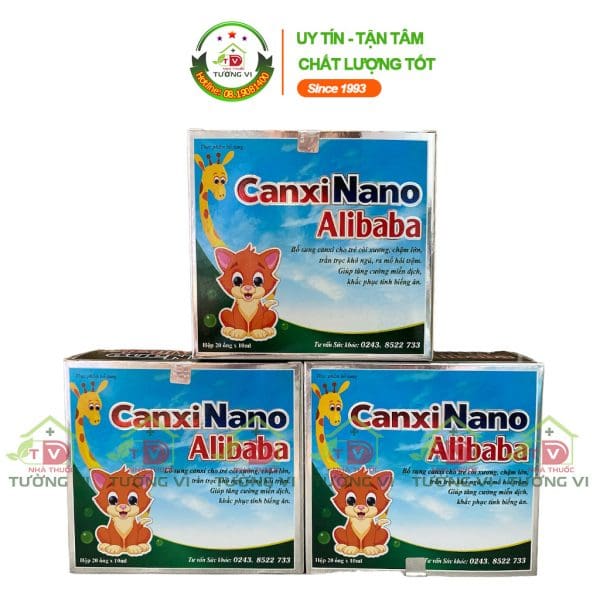 Siro Canxi Nano Alibaba – Bổ sung canxi, khắc phục tính biếng ăn, giúp tăng cường sức đề kháng