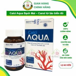 Calci Aqua Bạch Mai - Giúp bổ sung Canxi và vitamin D3 cho cơ thể từ Tảo Biển đỏ, giúp xương răng chắc khỏe - BachMai